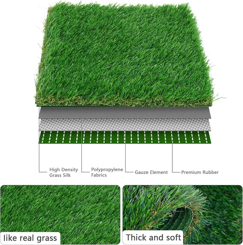 THREE ORANGES Chicken Nesting Box Pads , Washable Artificial Grass Nesting Mats Cuttable Chickens Nest Box Bedding Liners Reusable Nesting Pads for Chicken Coop Egg Duck Chicks Goose 12x12x1.35inch (6PACK) - Image 2